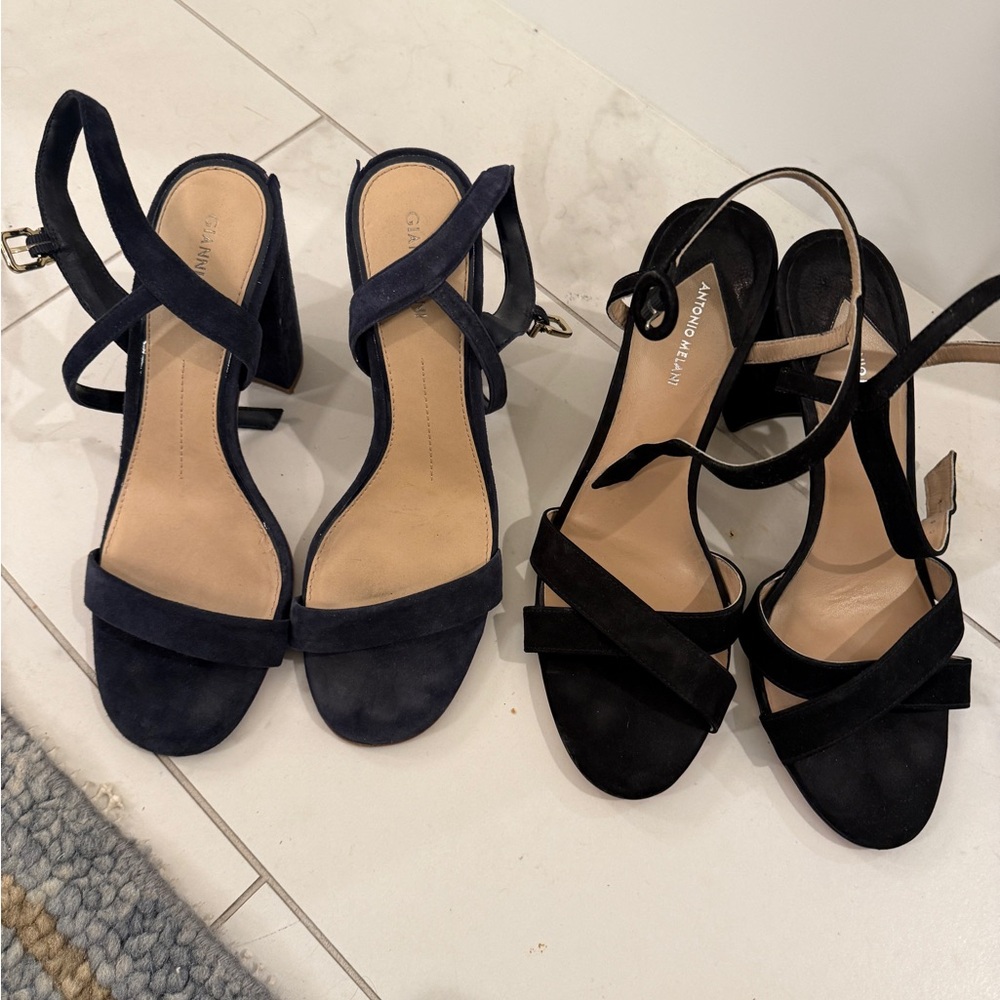 Elegant Black and Navy Women's Heels